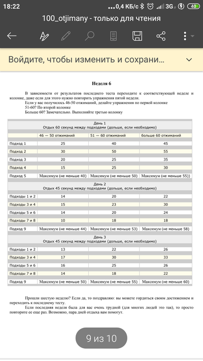 100 отжиманий калории