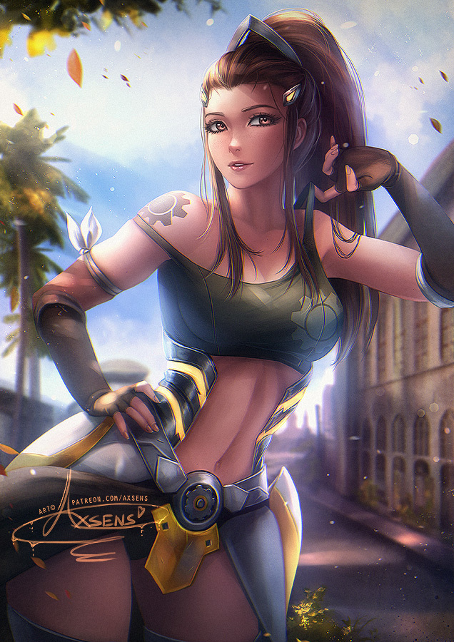 Brigitte by Axsens - Overwatch, Brigitte, Axsens, Art