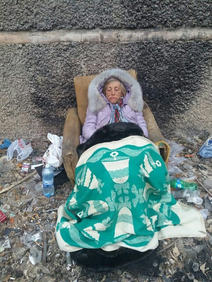 A non-walking woman from the city of Abay, who spent more than three days on the street, was placed in a rehabilitation center. - Abay, Karaganda region, Kazakhstan, Victory, Help, media, Media and press