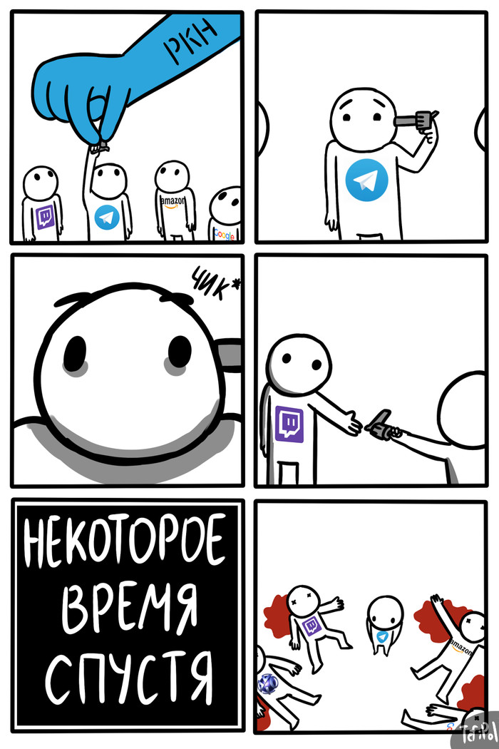 На злобу дня - Моё, Комиксы, Роскомнадзор, Блокировка, Блокировка telegram