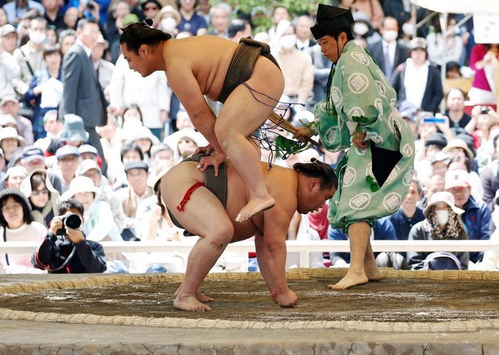 Reminds me of jumping over the goat) - The photo, Sumo