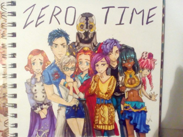 Мой арт на тему серии игр Zero Escape - Моё, Аниме, Zero escape, Zero Escape: VLR, Арт, Визуальная новелла, Zero Time dilemma, Anime Art