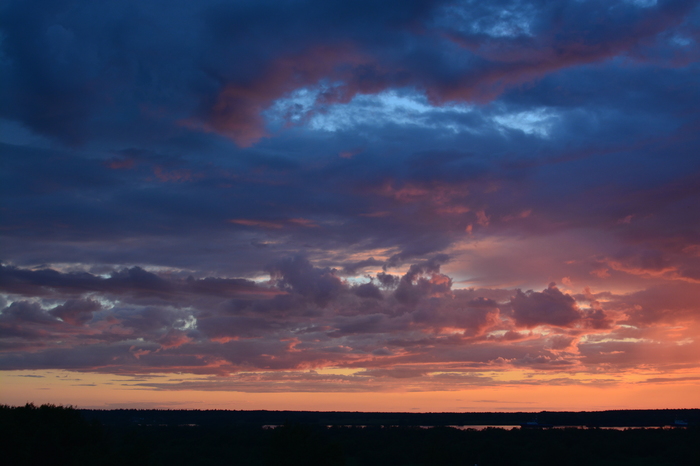 sky colors - My, The photo, Sky, Sunset, Nature, Clouds, The sun, beauty