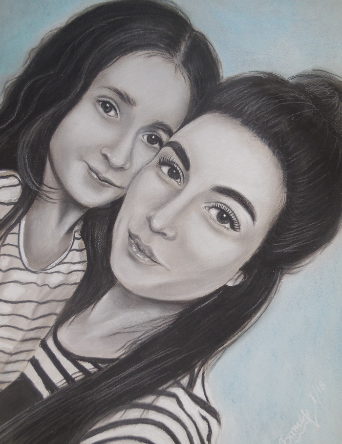 Portraits are one of my hobbies)) - My, , Pastel, , Children, Longpost