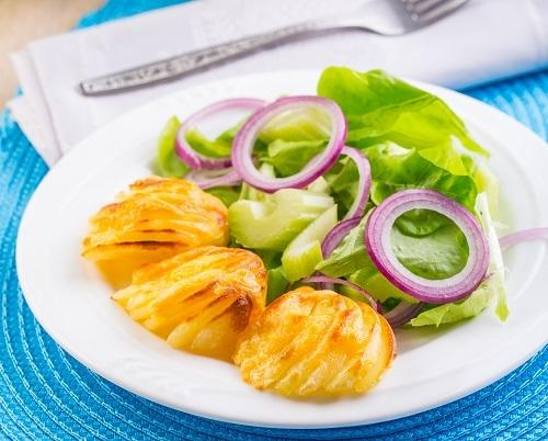 Baked potatoes with cheese - spring dinner. - Dinner, Spring, Potato, Cheese, Recipe