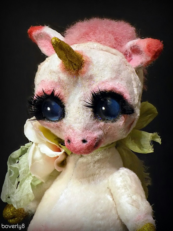Marshmallow - Longpost, Handmade, Author's toy, Needlework without process, Doll, Unicorn, My