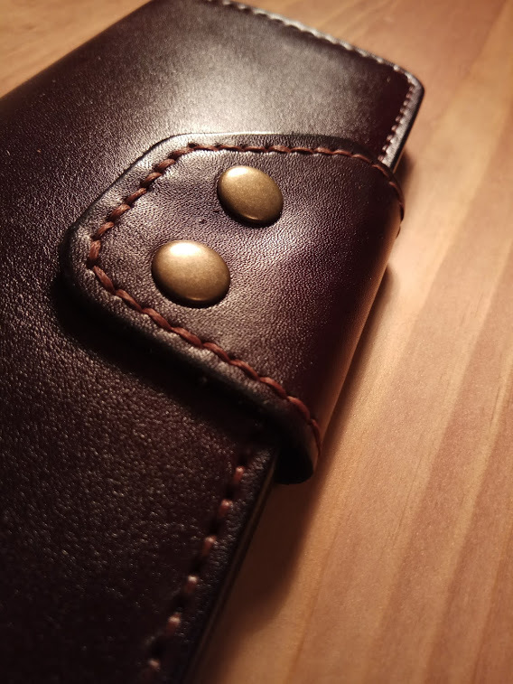 Genuine leather wallet. - My, Leather, Natural leather, Wallet, Purse, With your own hands, , Leather craft, Longpost