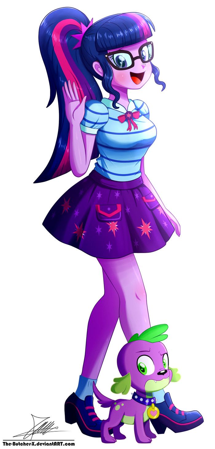 .:Twilight Sparkle:. My Little Pony, Equestria Girls, Twilight Sparkle, Spike, Thebutcherx