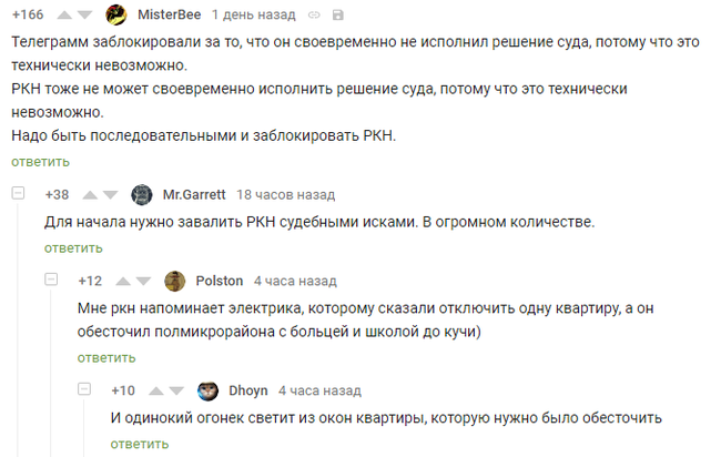 Comments on the pick-up - Comments on Peekaboo, Screenshot, Roskomnadzor, Telegram