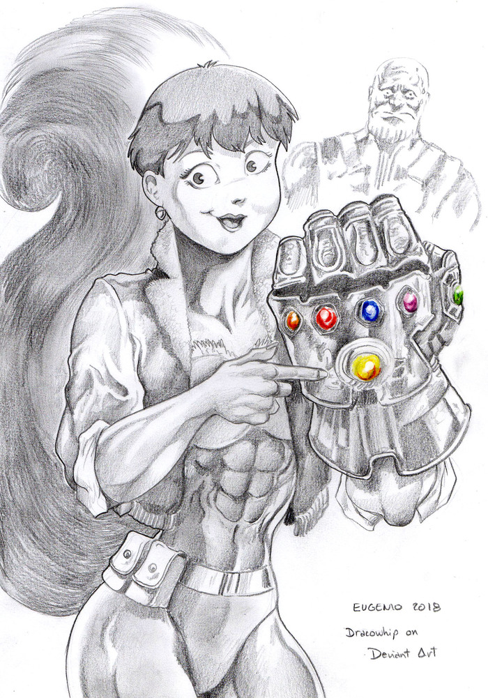 What if... - Art, , Strong girl, Sketch, Marvel, , Avengers: Infinity War, , Longpost