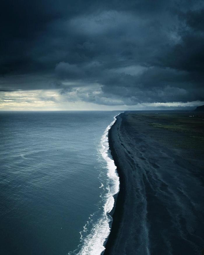 Iceland - Iceland, Sea, Shore, Clouds, Gloomy, The photo