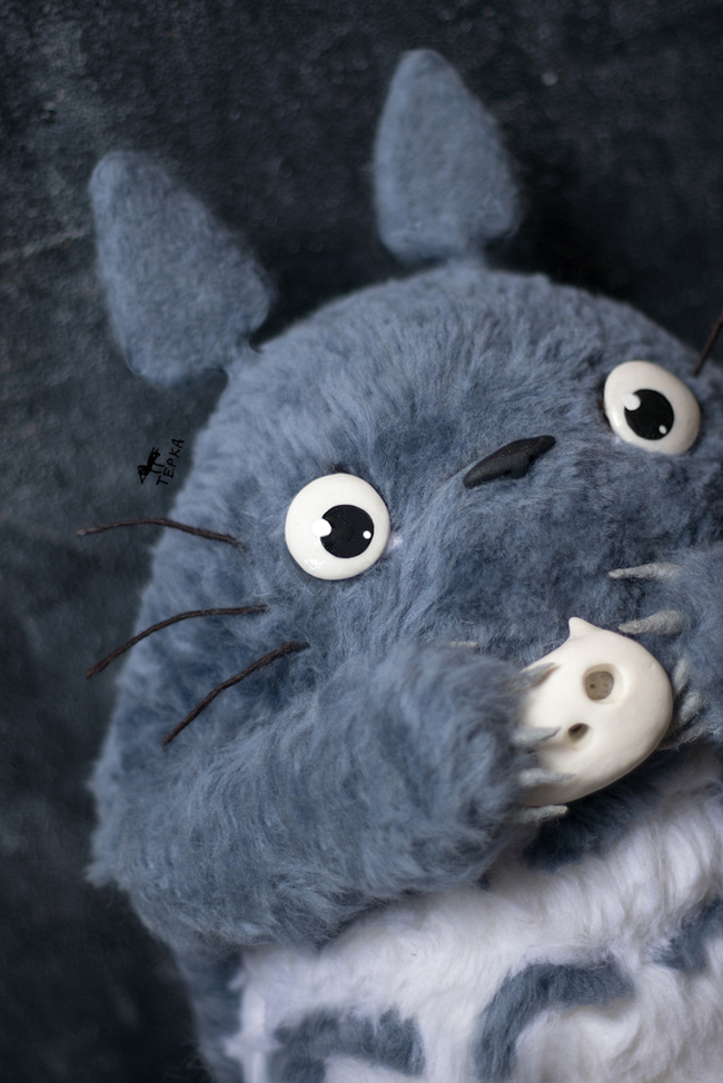 Totoro - My, Totoro, My neighbor Totoro, Hayao Miyazaki, Anime, Dry felting, Art, Longpost