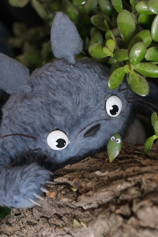 Totoro - My, Totoro, My neighbor Totoro, Hayao Miyazaki, Anime, Dry felting, Art, Longpost