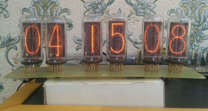 Часы на ИН-18 - самых больших из советских ламп Никси, Ламповые часы, Nixie clock, Лампа, Длиннопост