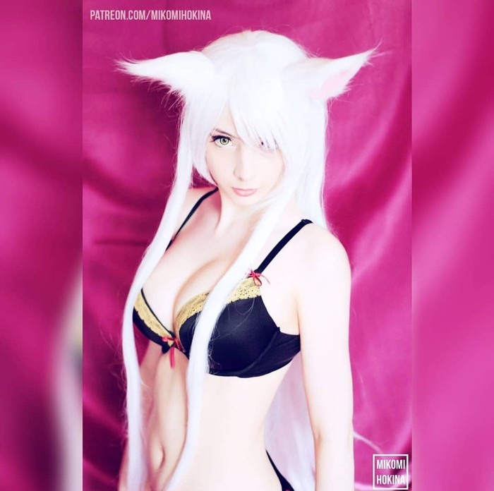 Girls and ears) - Cosplay, Black hanekawa, Bakemonogatari, Monster Stories, Longpost