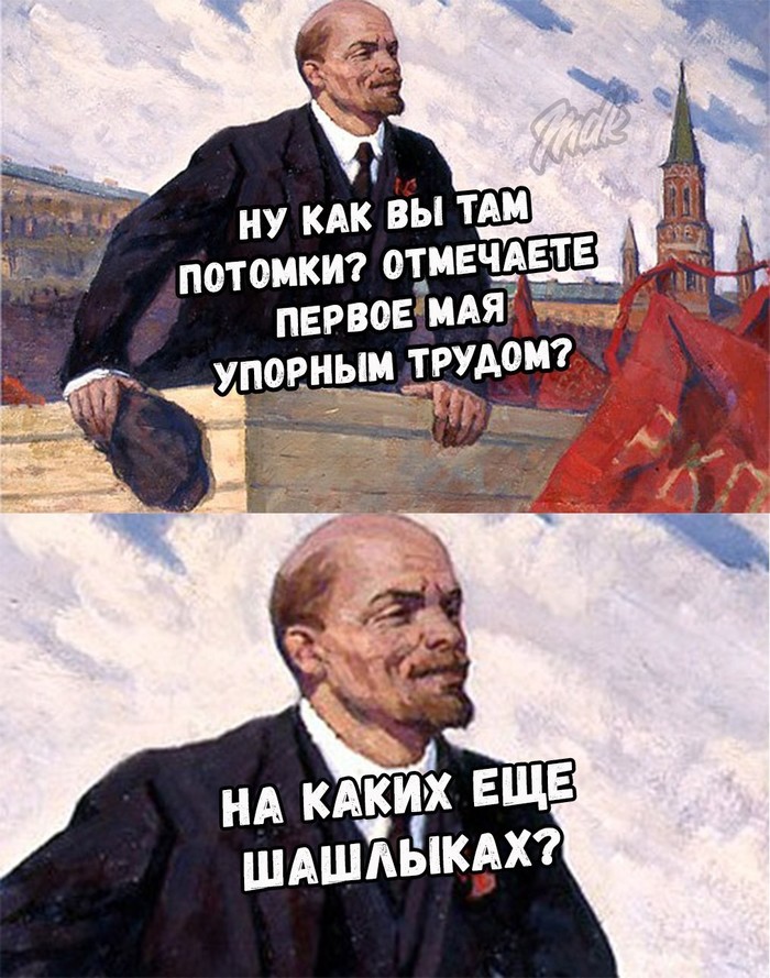 Kebabs - Picture with text, Lenin, Shashlik