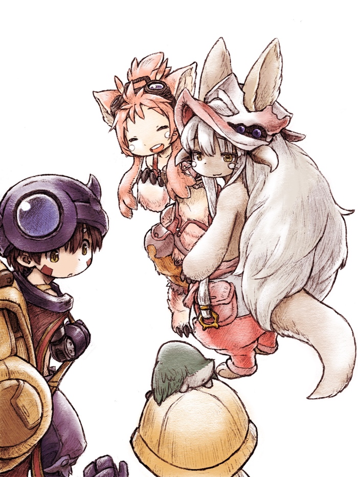 Made in Abyss Anime Art, , Made in Abyss, Nanachi, Mitty, Reg, Riko, 