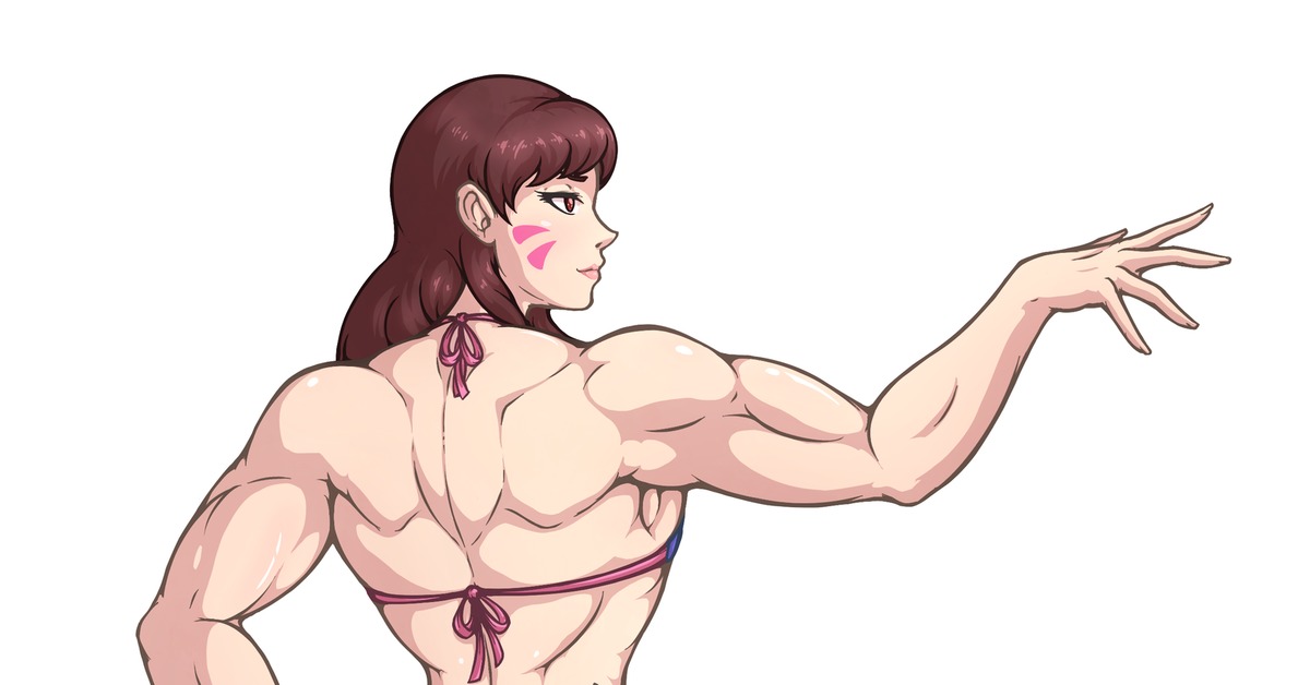 Muscle Girl Drawing