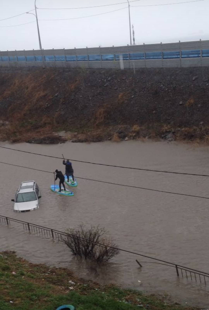 Typical Vladivostok during the rain - Rain, Vladivostok, Weather, , Sup, SUPsurfing