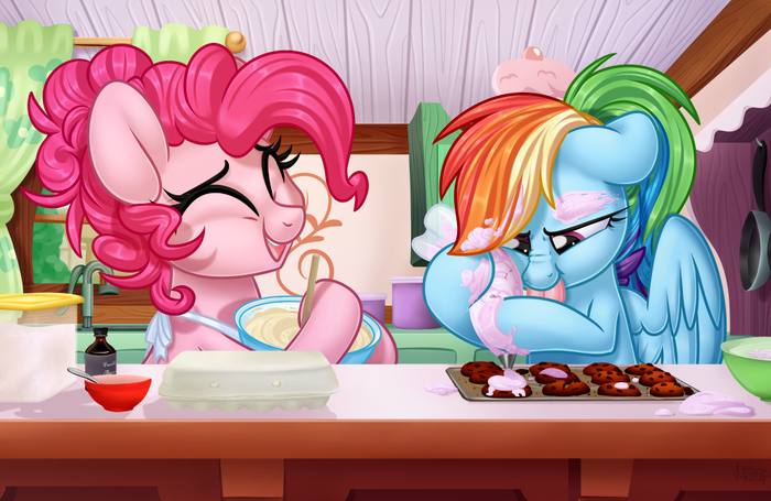   My Little Pony, Ponyart, Pinkie Pie, Rainbow Dash