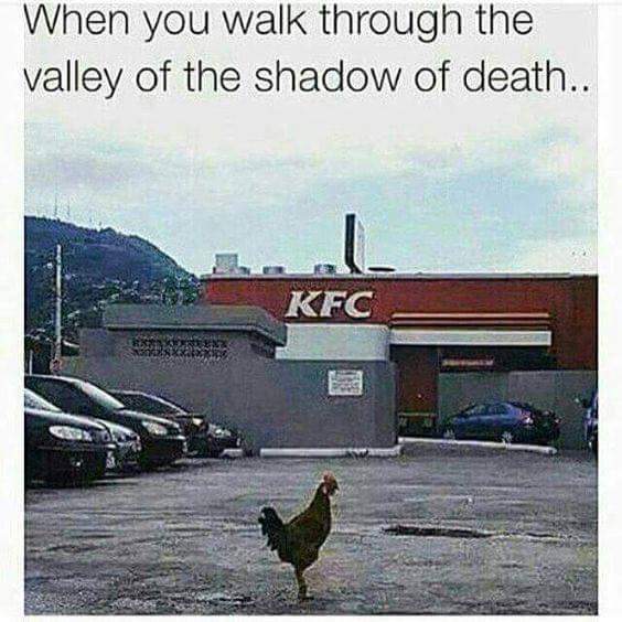 When you walk through a valley covered with the shadow of death... - Hopelessness, Facebook, Picture with text