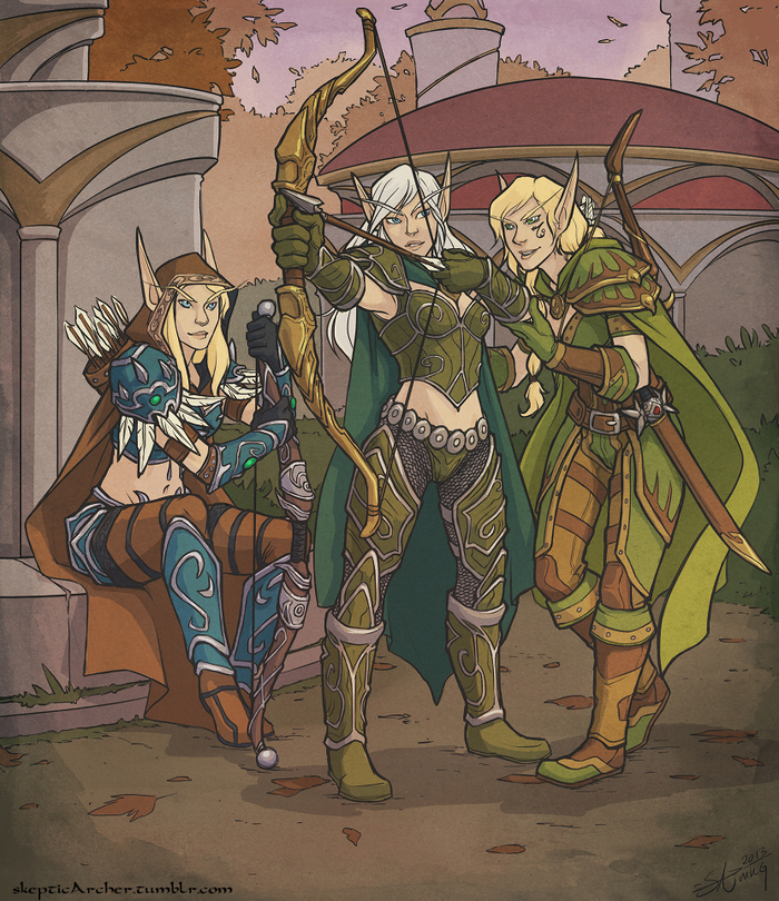 Windrunner Family Art WOW, Warcraft, World of Warcraft,  ,  , Verresa windrunner, , 