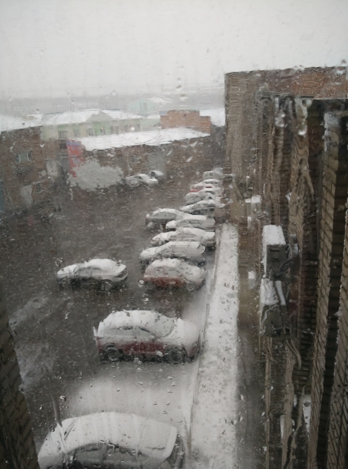 There is no bad weather. - My, Krasnoyarsk, May, Snow, Winter