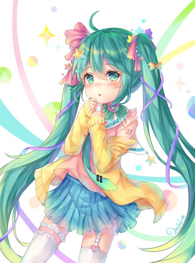 How about loli Miku? - Anime, Not anime, Hatsune Miku, Vocaloid, Kawaii, Anime art