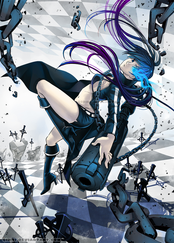 Black Rock Shooter - Аниме, Anime Art, Black Rock Shooter, Pixiv, DeviantArt, Qinni