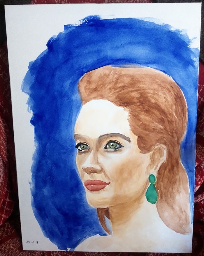 Portrait - Portrait, Drawing, My, Watercolor