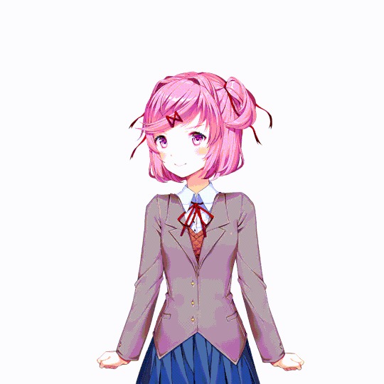Ломаем 4 стену Doki Doki Literature Club, Sayori, Natsuki, Yuri DDLC, Monika, Аниме, Не аниме, Гифка, Длиннопост