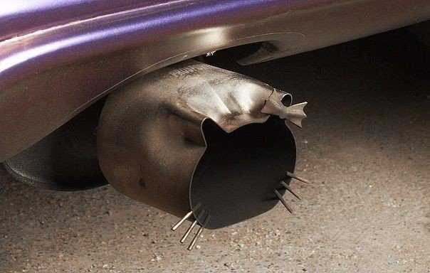 Idea for girls. - Auto, Muffler, Exhaust pipe, Hello kitty