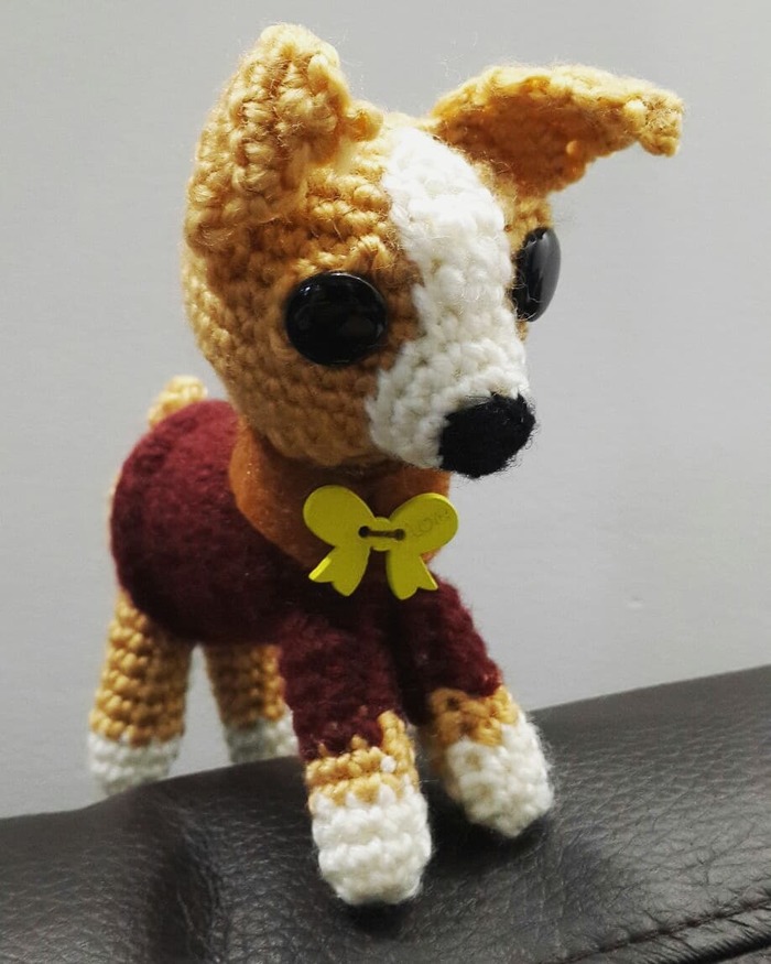 Chihuahua - My, Knitting, Crochet, Knitting to order, , Knitted toys, Presents, For children, Longpost
