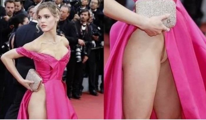 Briefs for show: an unsuccessful outfit played a cruel joke with the model at the Cannes Film Festival - news, Copy-paste, Models, The photo, Text, Cannes festival, Longpost