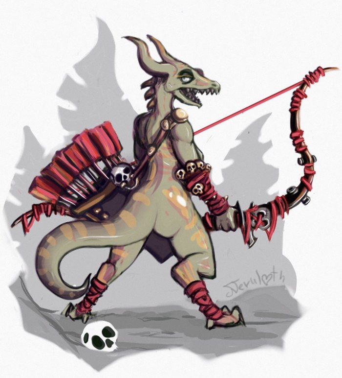 Klobt-a-Lozn Deadeye [Dungeons & Dragons] - My, Neruloth, , Kobold, Archers, Dnd 5, Dungeons & dragons, Art, Images