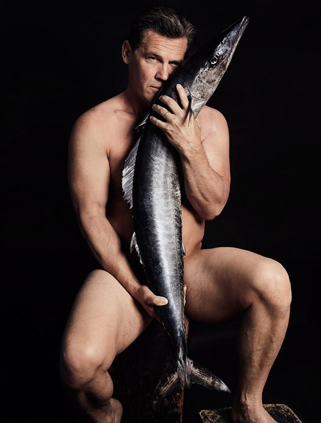 Josh Brolin for the Fishlove project, against overfishing - NSFW, The photo, Project, Fishing, A fish, Humor, PHOTOSESSION, Hollywood, Erotic