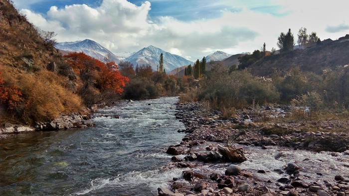 Shamshy river - Nature, Clouds, River, The mountains, Autumn, My