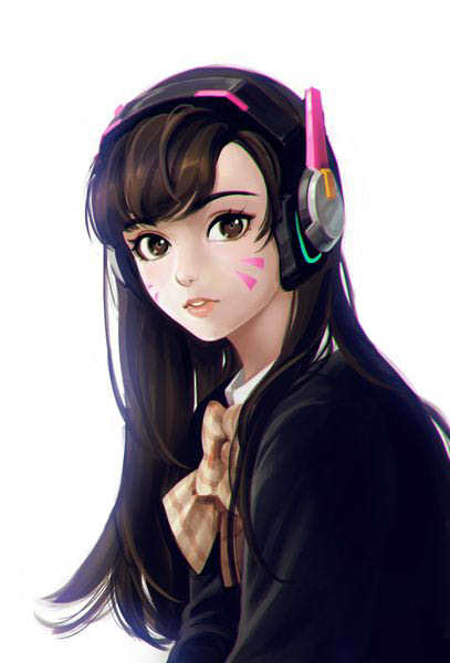 Hannah Son - Dva, Overwatch, Art, Games