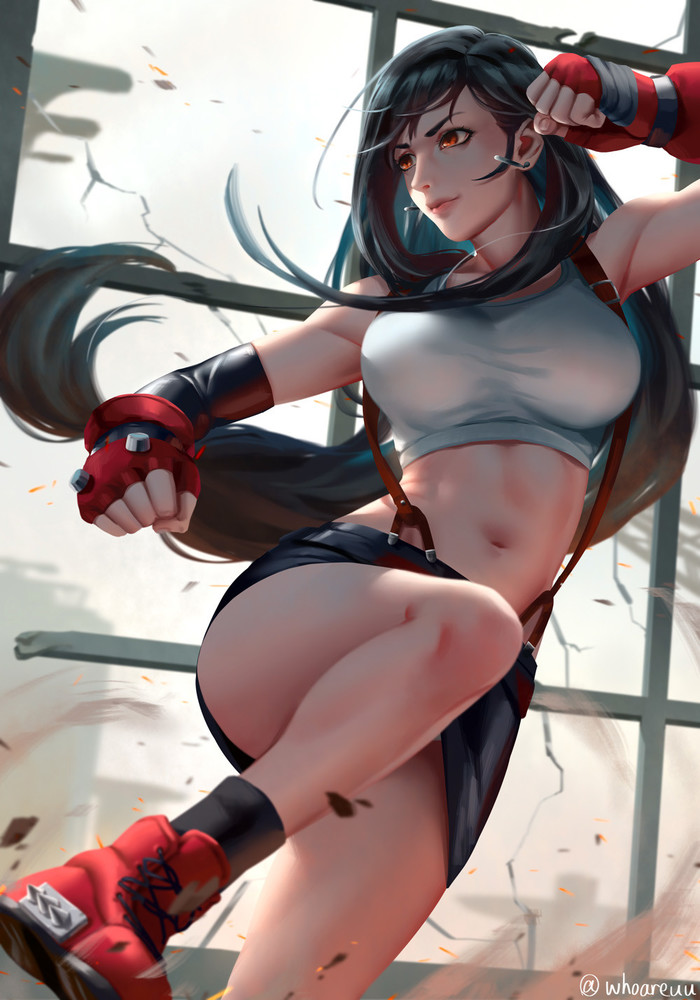 Tifa Anime Art, Final Fantasy, Tifa Lockhart, Whoareuu