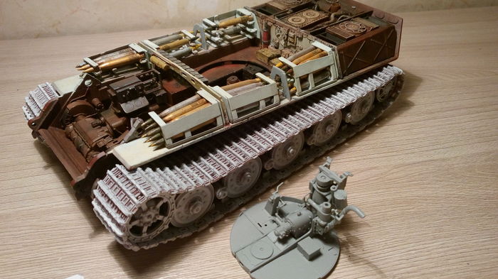 Tiger by Meng with interior. Our response to TAKOM (continuation 2) - My, Scale model, Tanks, Airbrushing, Modeling, Models, Scale models, BTT, Longpost