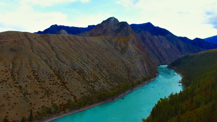 The confluence of the Chuya and Katun rivers in Gorny Altai - My, Altai, Mountain Altai, Katun, Chuya, Video, Longpost, Altai Republic