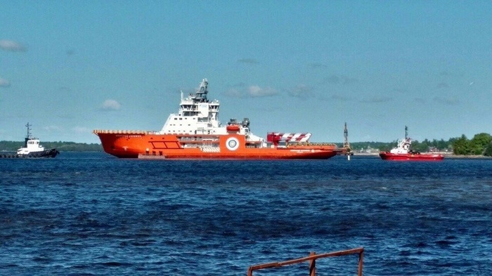Sea trials of the icebreaker Alexander Sannikov began at the Vyborg Shipyard - Vyborg Shipbuilding For, Vyborg, Leningrad region, Icebreaker, Ibsv01