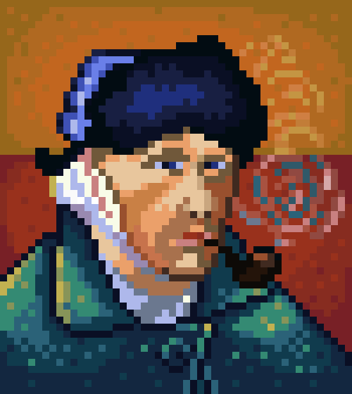 Pixel Van Gogh - Моё, Ван Гог, Пиксель, Pixel Art