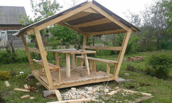 Arbor option - Dacha, Relaxation, Alcove, With your own hands, Longpost