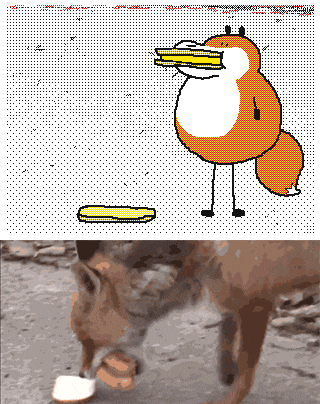 greedy fox - Fox, Greed, GIF, k-Eke