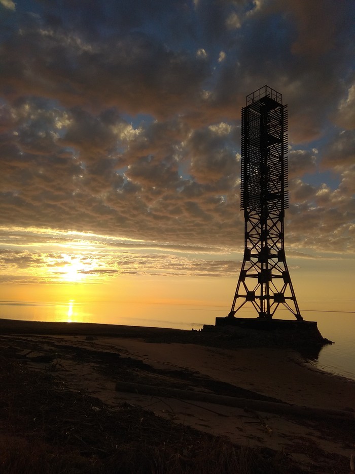 lighthouse at sunset - Longpost, Sunset, Lighthouse, The photo, White Sea, Battle of sunsets, My