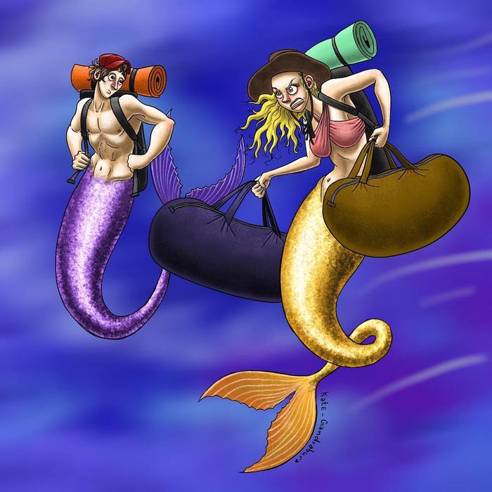 May is mermaid month! - My, Mermaid, Mermay, Pirates, hippopotamus, Gypsies, Longpost, Drawing, Tablet, Digital drawing