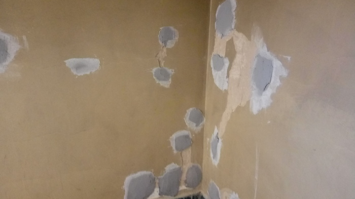 Repair of the walls of the staircase... - My, Repair, Stairs, Sadness