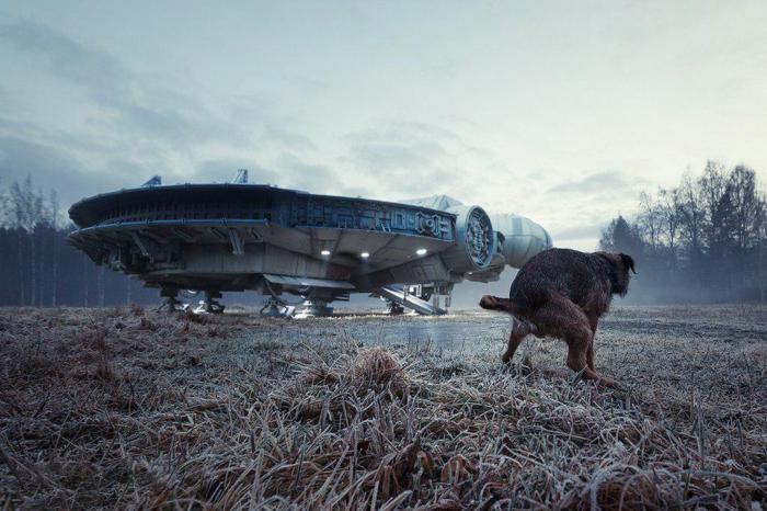 Close Encounters of the Third Kind - UFO, Dog, 