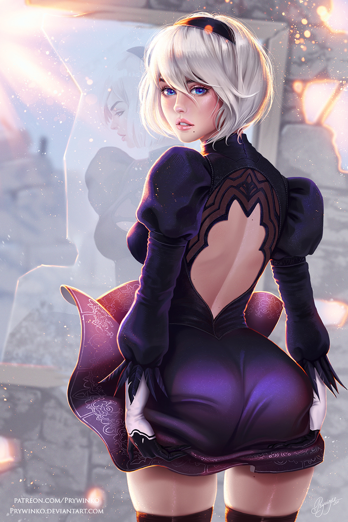 2B nier - NSFW, NIER Automata, Drawing, Girls, Cameltoe, Games, Longpost